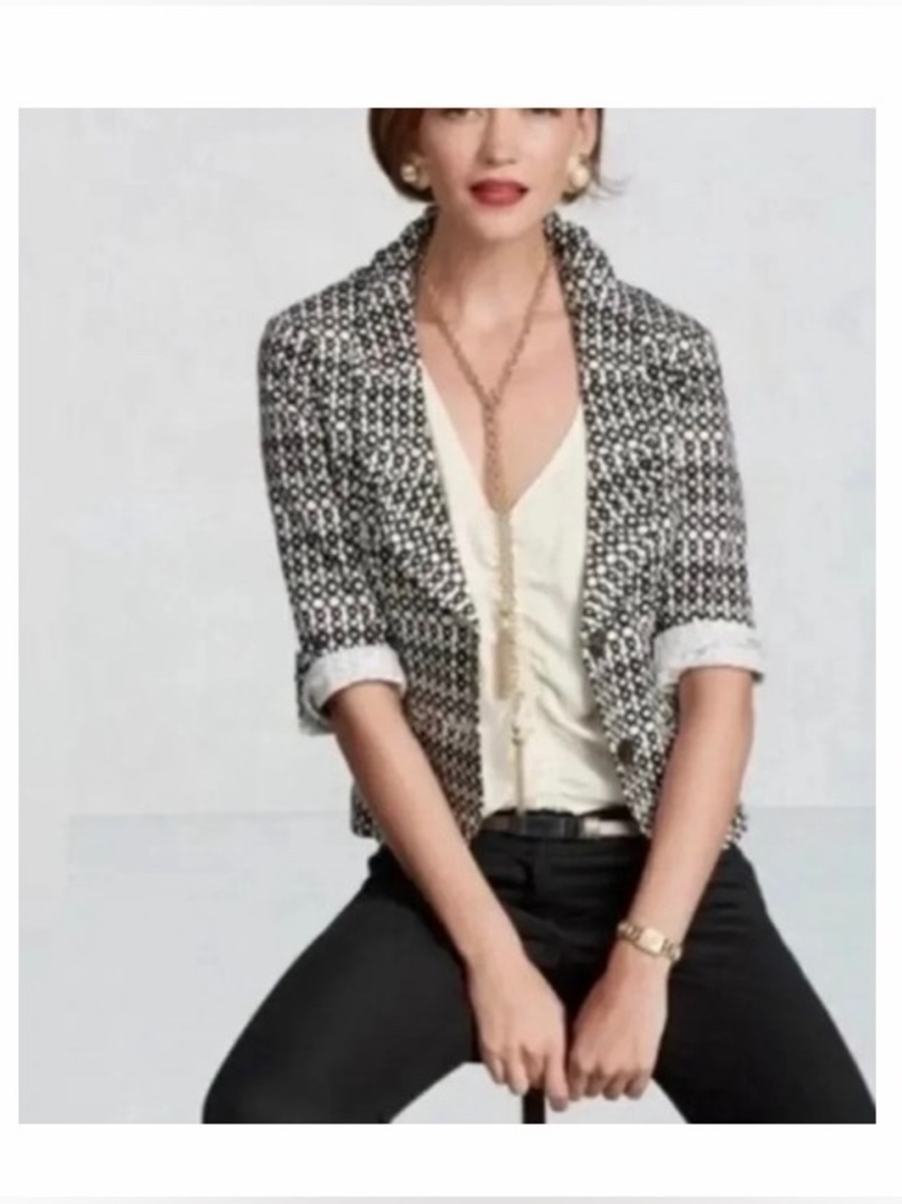 Cabi Du Jour Circle‎ Print Blazer